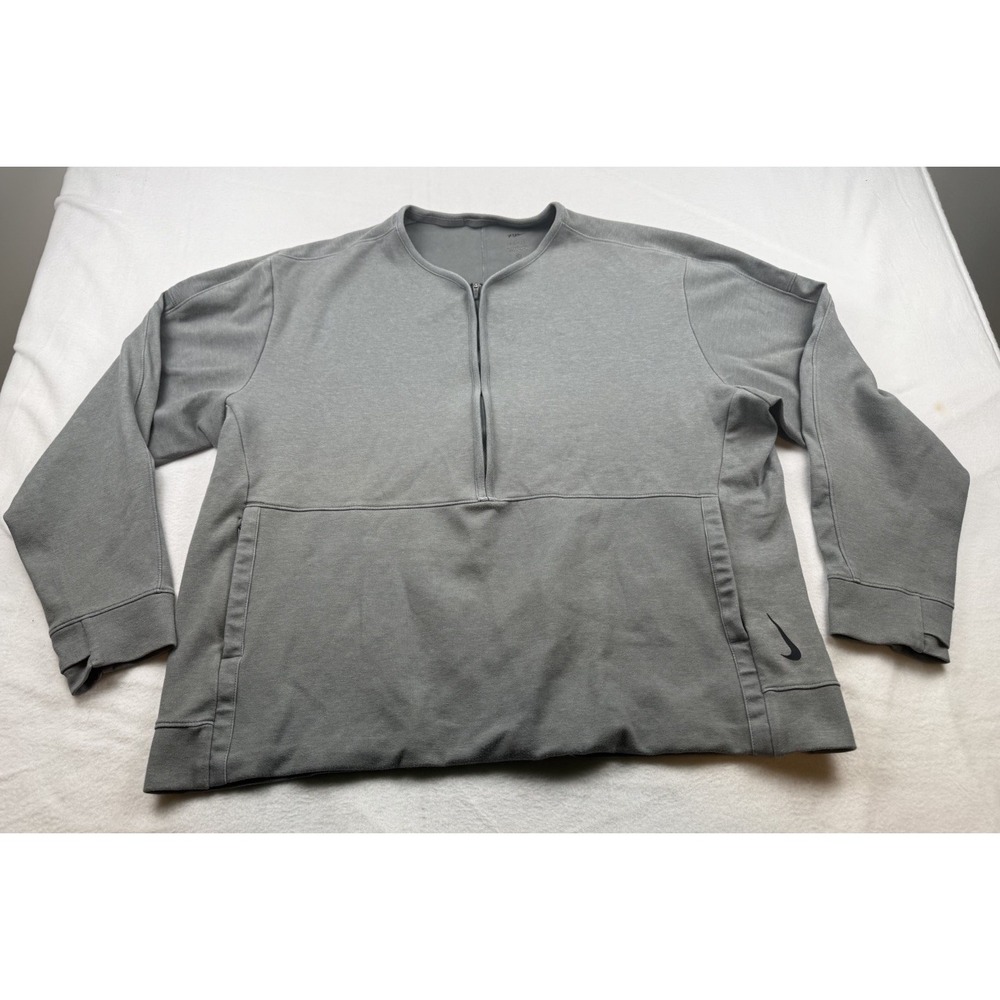 Nike Yoga Dri-Fit Long sleeve 1/2 Zip sage Green Training Sweatshirt, Men's XXL